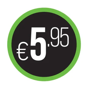 Prijs sticker '€5,95'